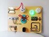 TahThink Turuncu-Renkli Metaryaller Montessori Aktivite Tahtası Busy Board