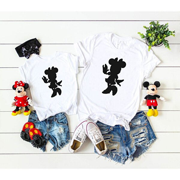 Minnie Mouse Anne ve Kızı Kombin Tshirt (Adet fiyattır)