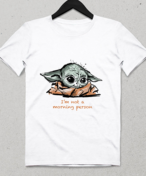 ''I'm not a morning person'' Beyaz Erkek T-shirt
