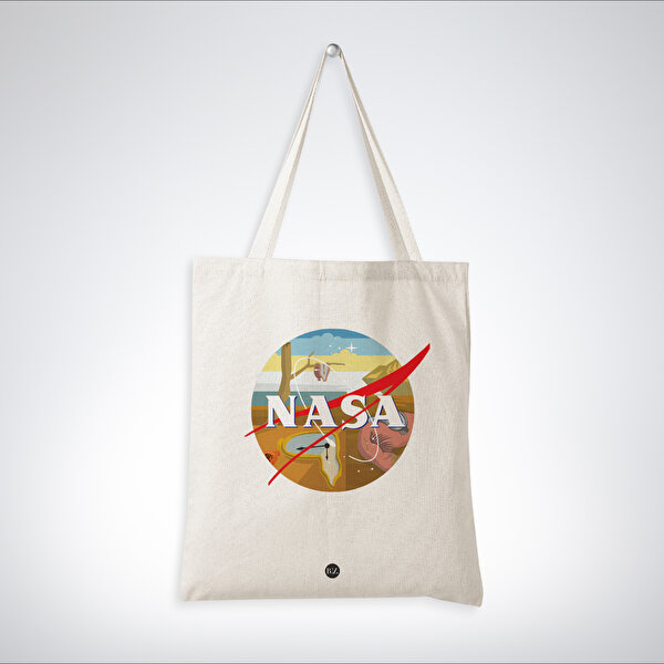 NASA Salvador Dali Belleğin Azmi Bez Omuz Çantası
