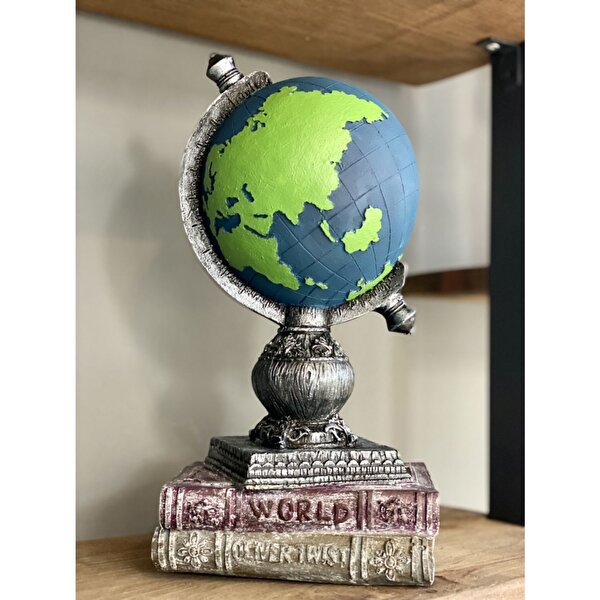 Kitaplı Dünya Küre Atlas Heykeli