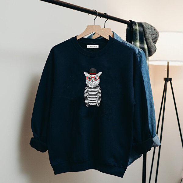Baykuş Figürlü Sweatshirt