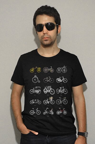 Bisiklet Tarihi - Erkek Tshirt ( 3 renk seçenekli)