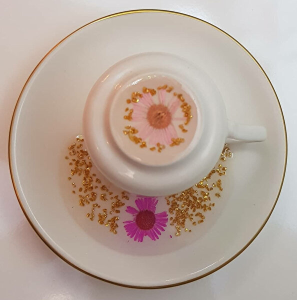 Çiçekli Kahve Fincanı