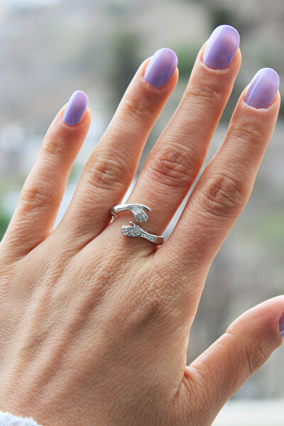 Sevgi Yüzüğü Gümüş Renk Ayarlanabilir